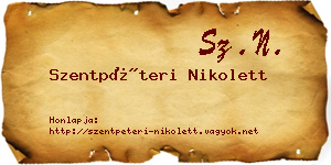 Szentpéteri Nikolett névjegykártya
